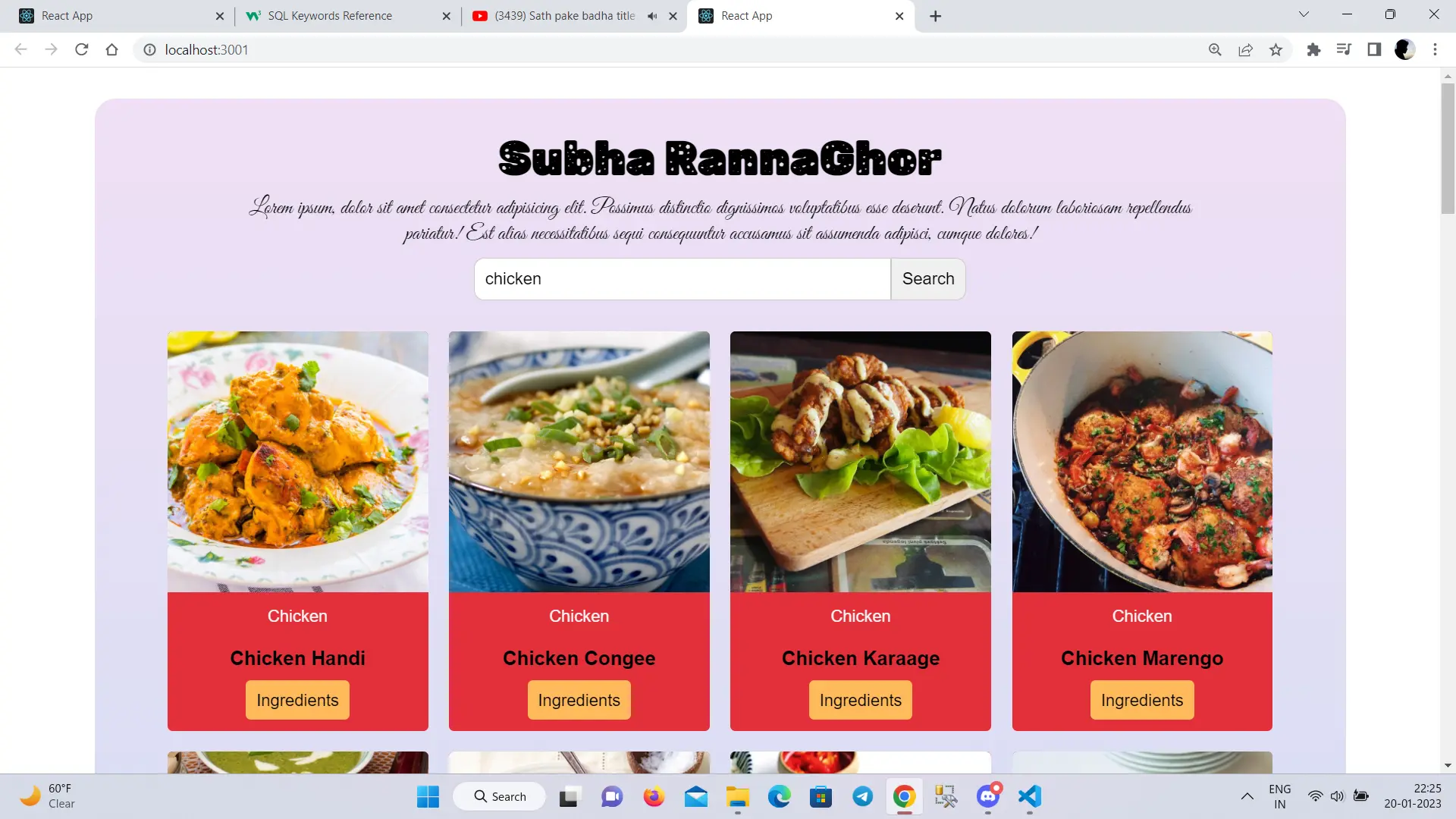 Food Ordering Website