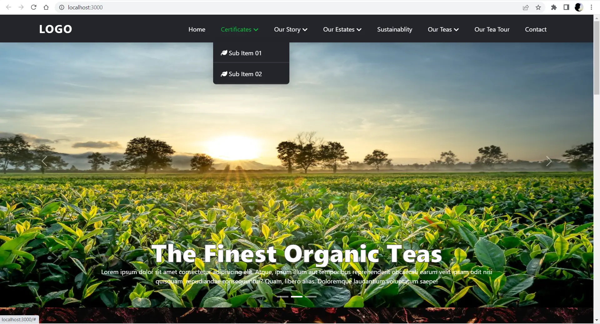 Tea Garden Website